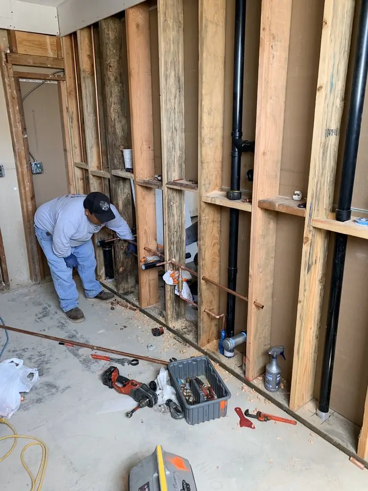 Commercial rough-in plumbing for Gas Line Repair in Woodlane